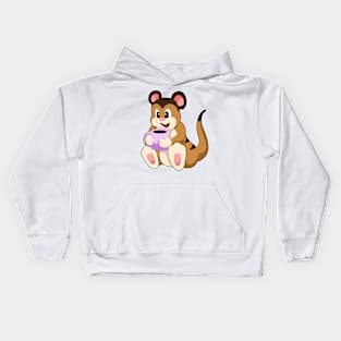 Meerkat with Cup of Coffee Kids Hoodie